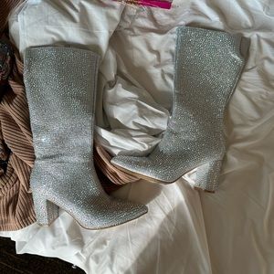 Sequined Heeled Boots - Eras Tour boots